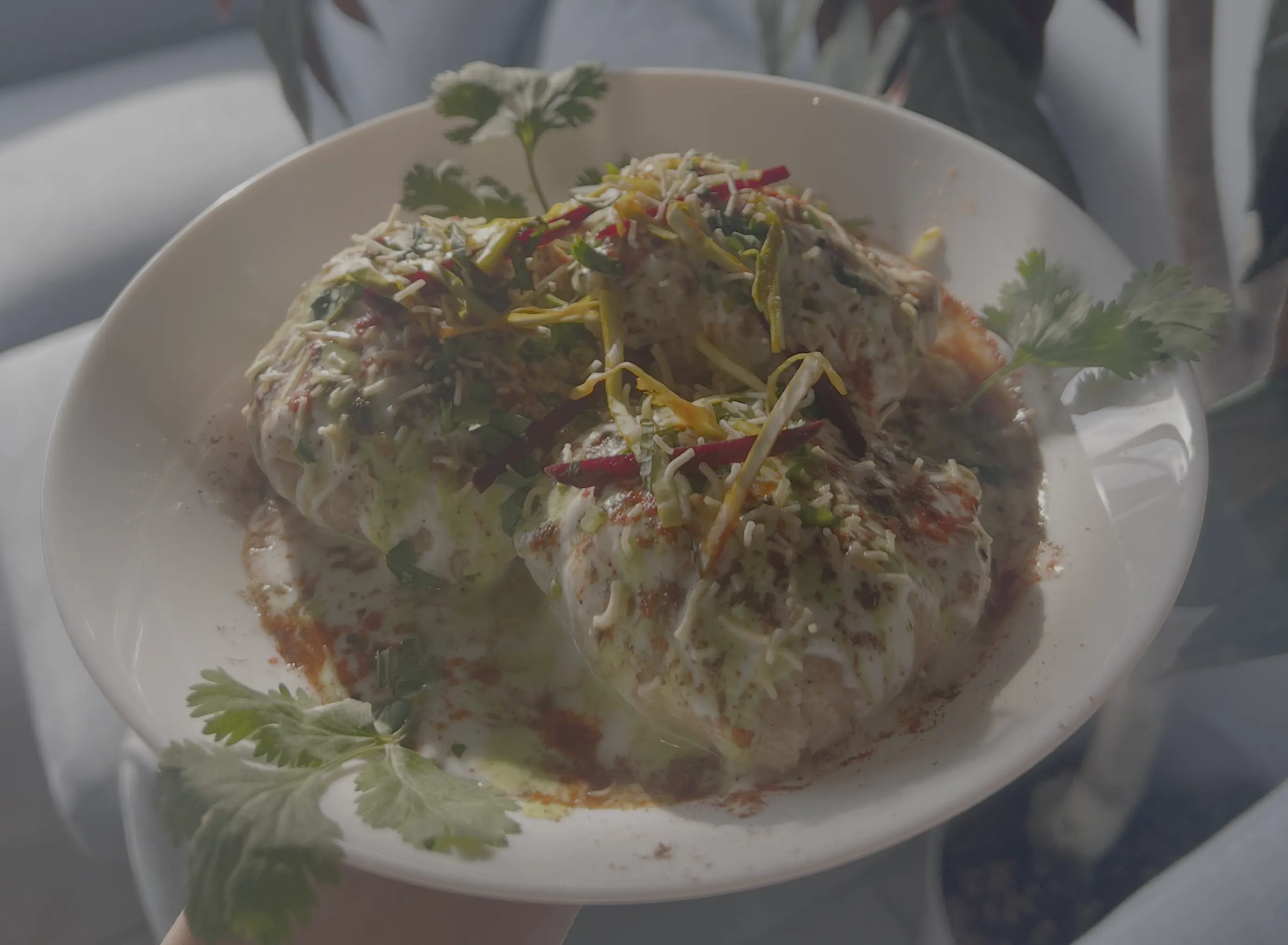 Dahi Bhalla at The Samosa Club in Edmonton, AB