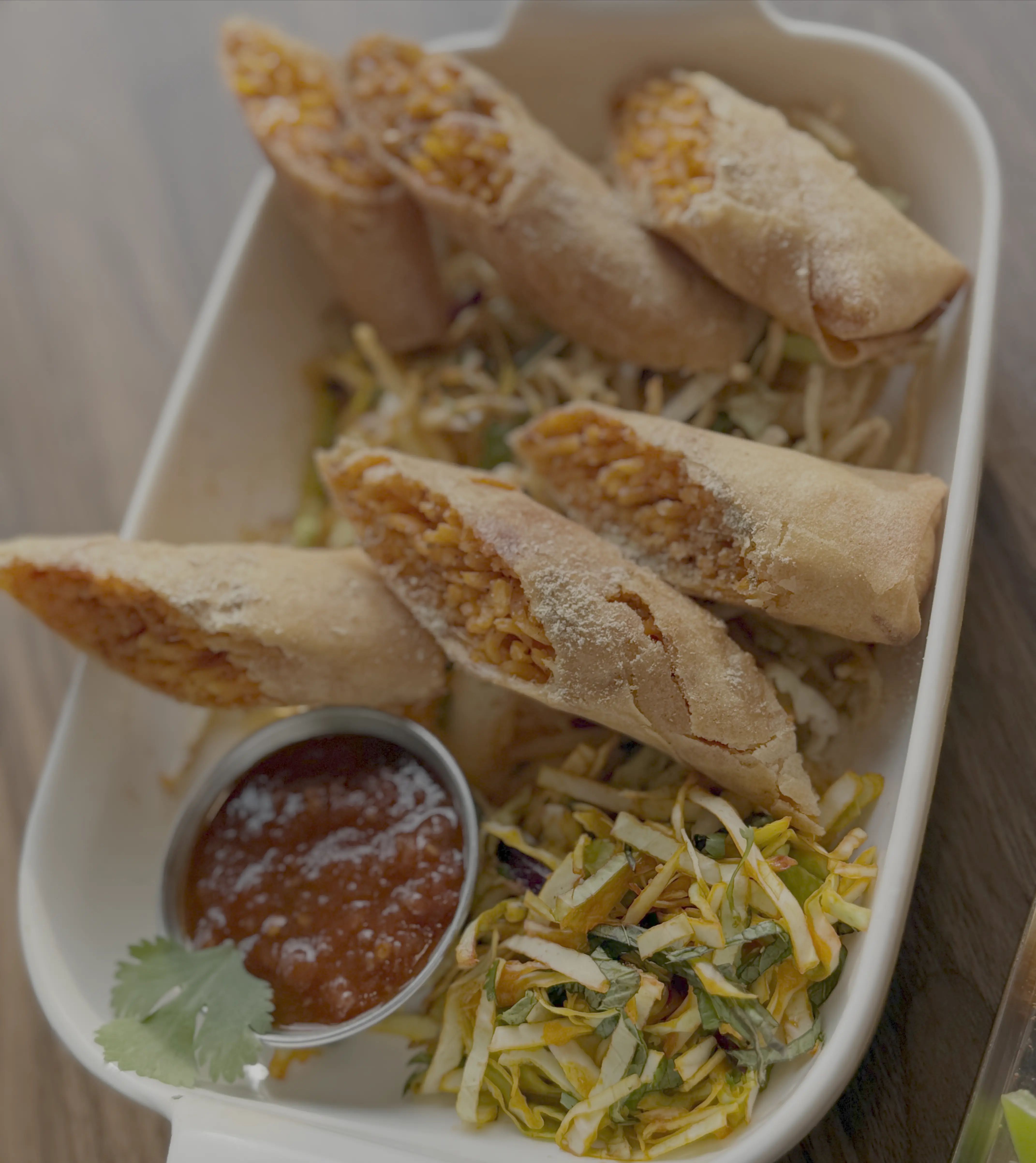 Noodle Spring Rolls at The Samosa Club in Edmonton, AB